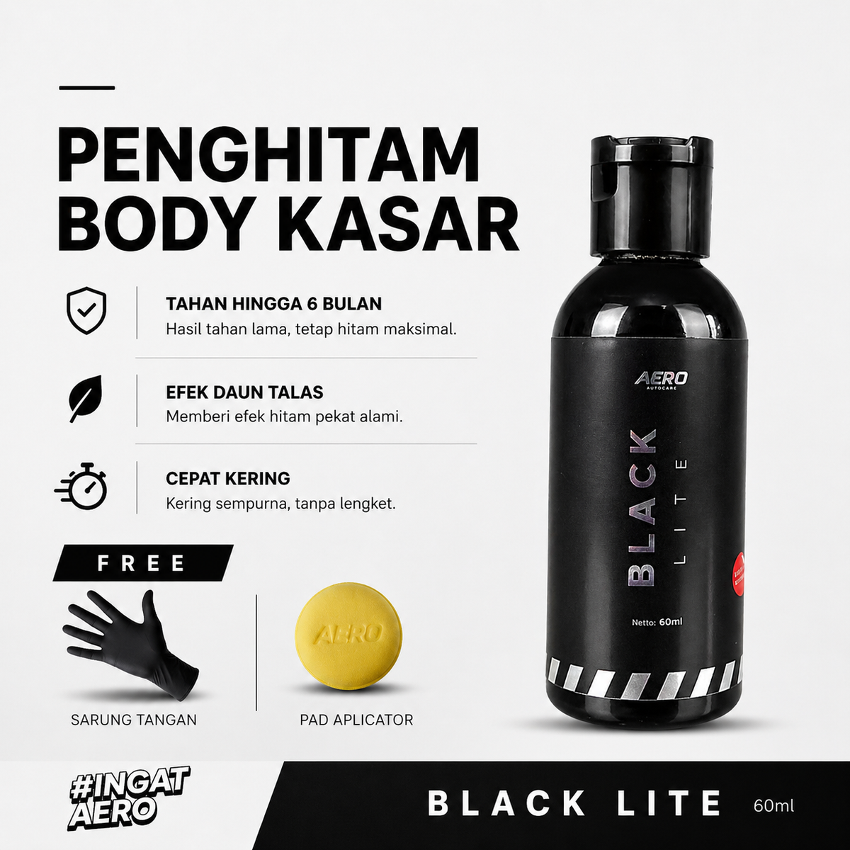 Aero Black - penghitam trim dan plastik kendaraan